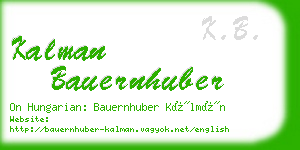 kalman bauernhuber business card